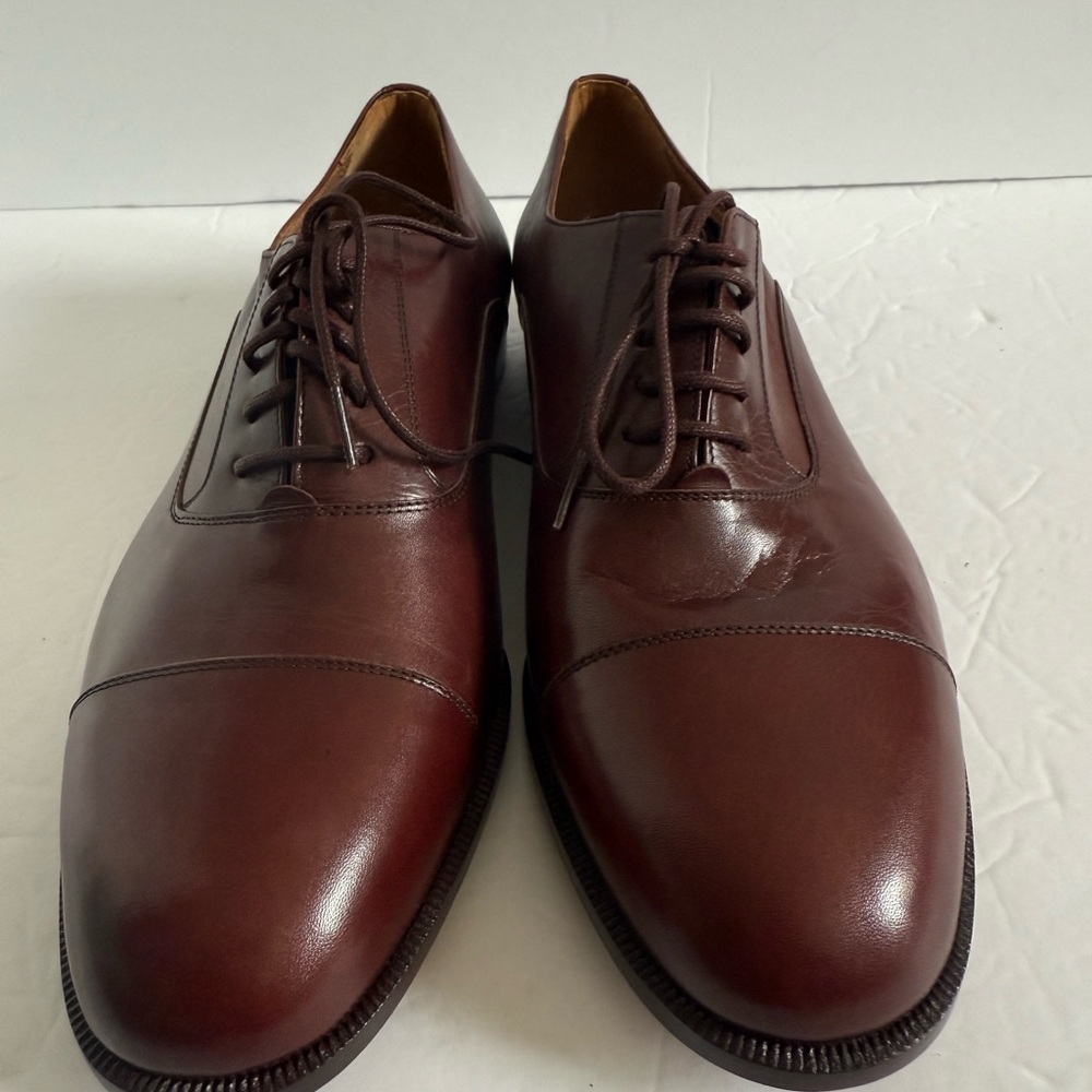 Natalino Salazzo Brown Oxfords Leather Brown Men's Formal Dress Shoes Size 40 - Picture 4 of 12